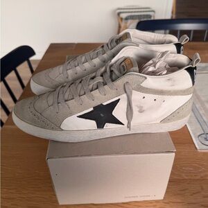 Golden Goose Suede and Leather Sneakers with Black Star